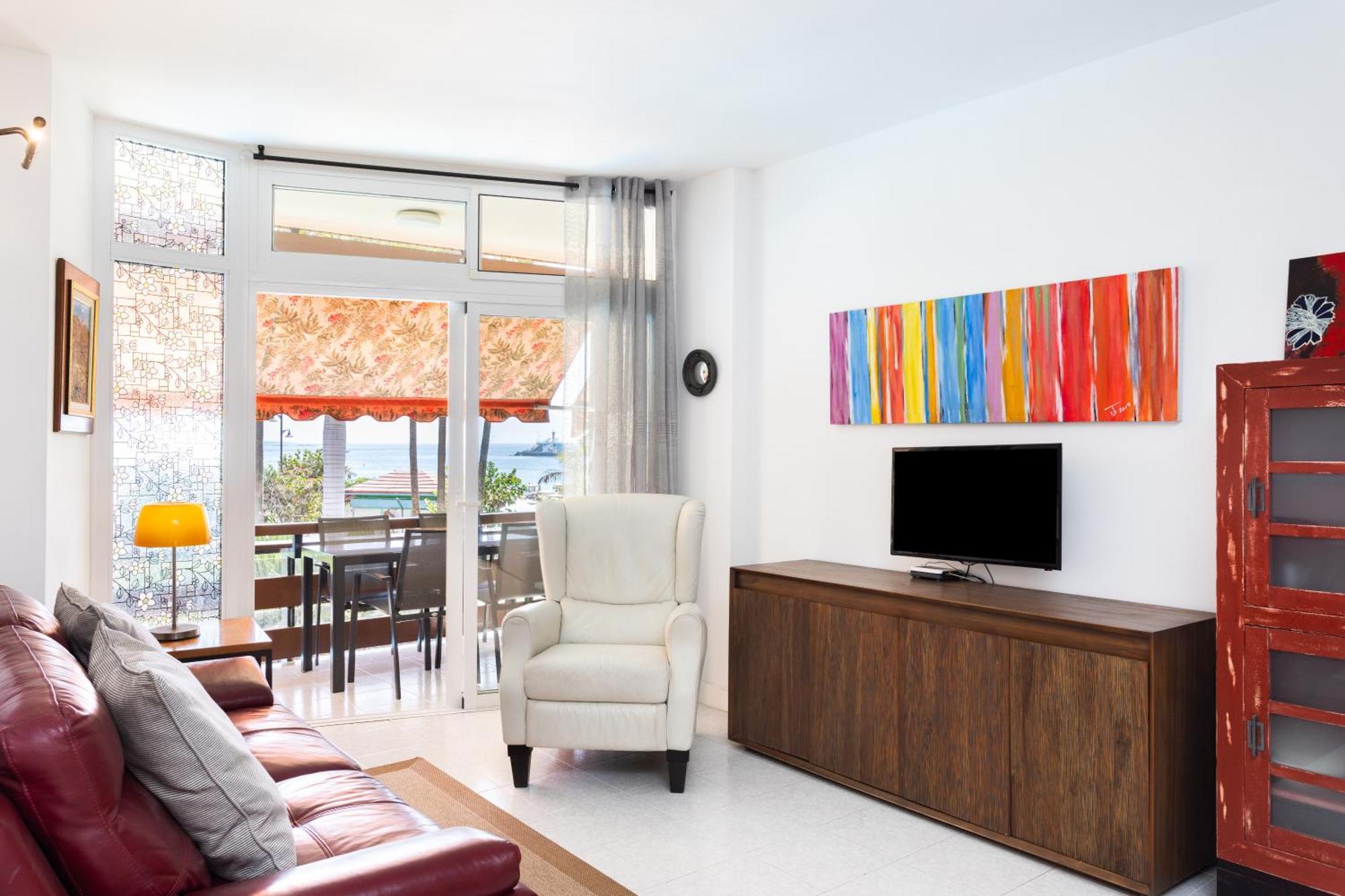 Classbnb - Seafront Apartment At Las Vistas Beach Arona  Bagian luar foto